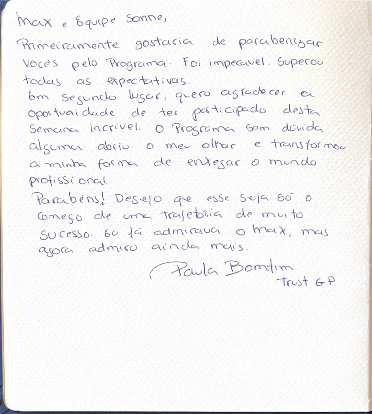 Depoimento de participante 7